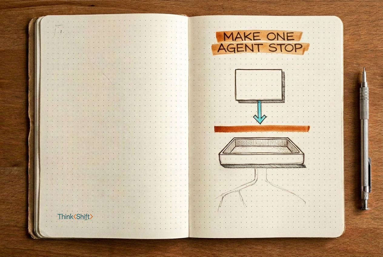 Editorial illustration for Before You Build a Team of Agents, Make One Agent Stop Correctly